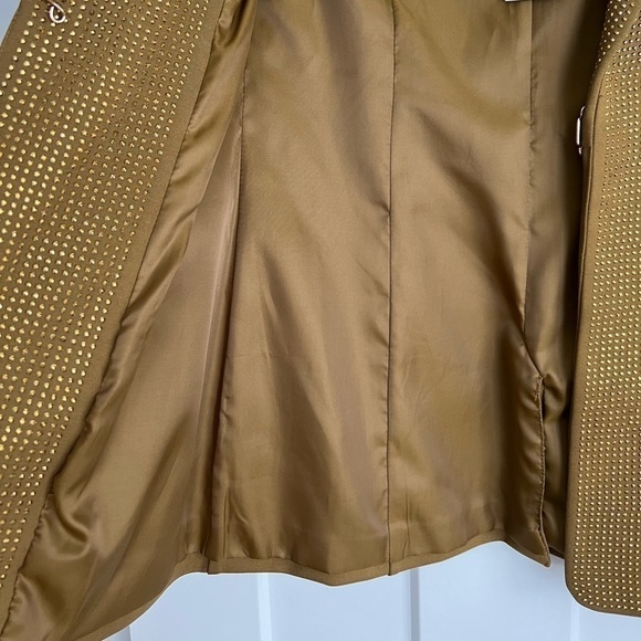 I.AM.GIA Mariah Rhinestone Encrusted Structured Blazer Jacket Gold NEW with tags - Picture 8 of 16